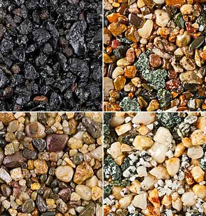 Resin gravel or aggregate resin bound